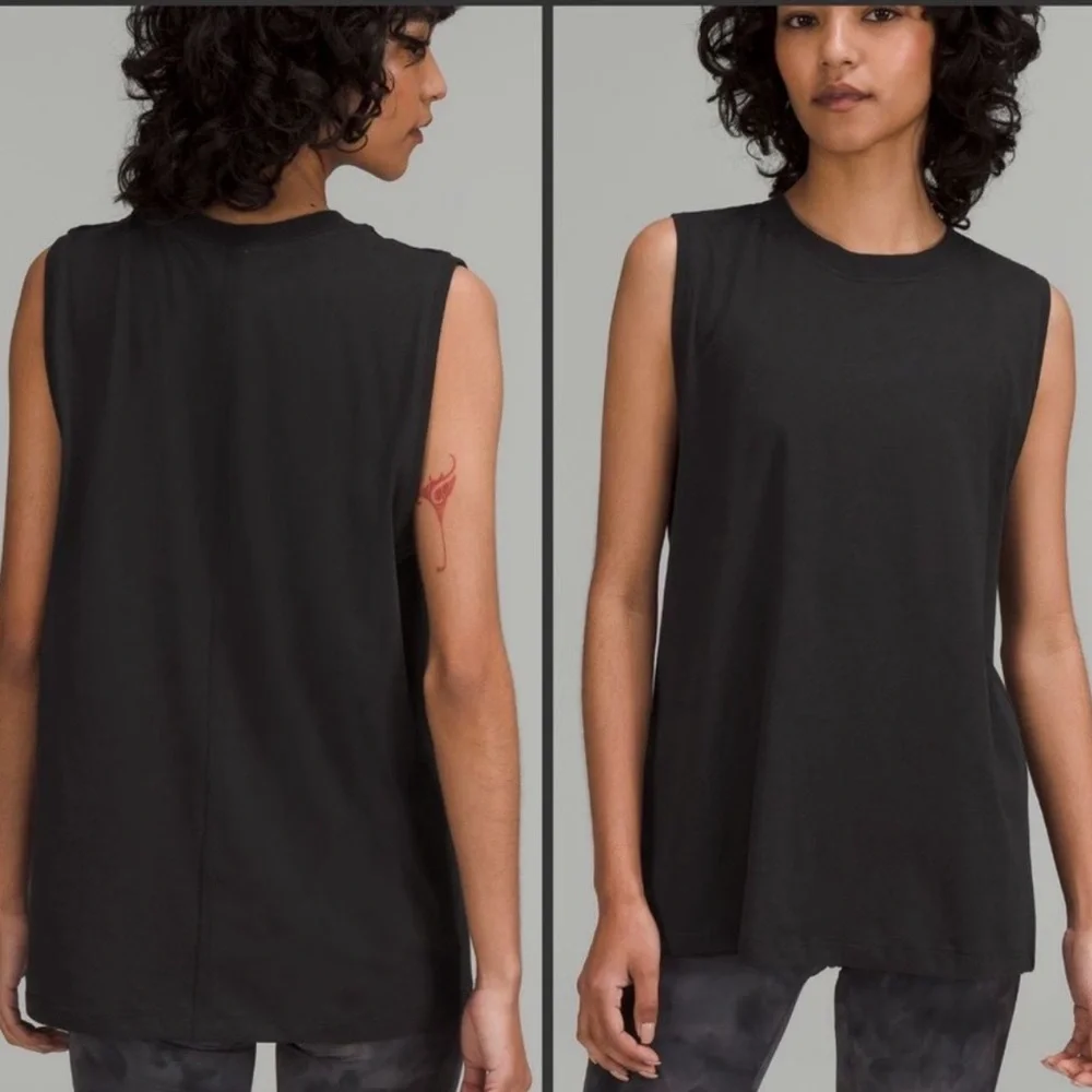 Lululemon All Yours Tank Top Size 8 Black Shirt